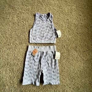 Forever 21 Crop top and Biker shorts Set